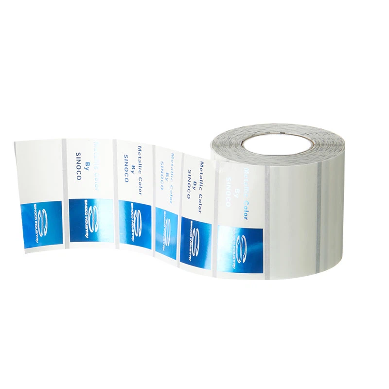 color labelSelf-adhesive Materials transparent BOPP sticker thermal transfer ribbon Metallic Blue SNR8028 7 - color labelSelf-adhesive Materials transparent BOPP sticker thermal transfer ribbon Metallic Blue SNR8028 7 -